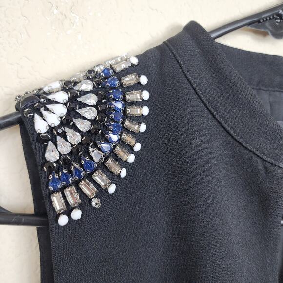 Wang Yu Embellished Size 4 Black Dress - Picture 2 of 10